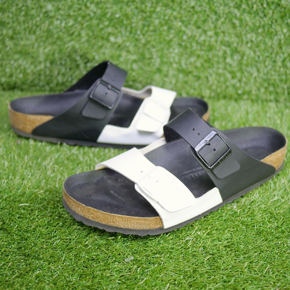 Birkenstock Arizona Sandals Black White Colorblock - Men Size 12